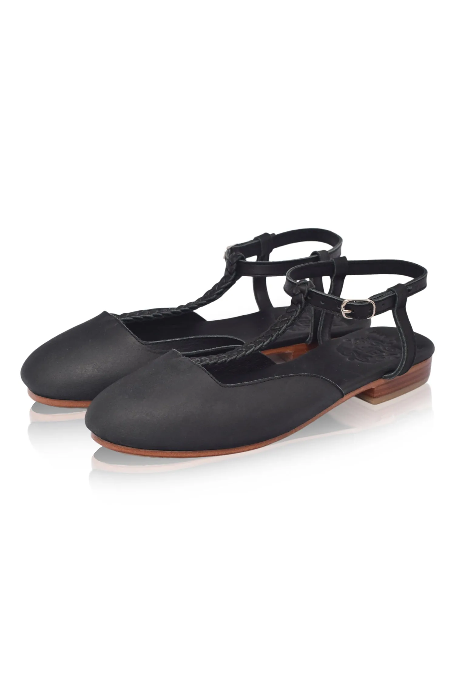 Style Meets Comfort Footwear Reef Glow Tresser Slingback Leather Flats
