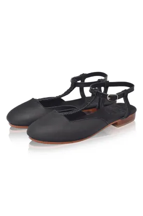 Tresser Slingback Leather Flats Chic Minimalist Design