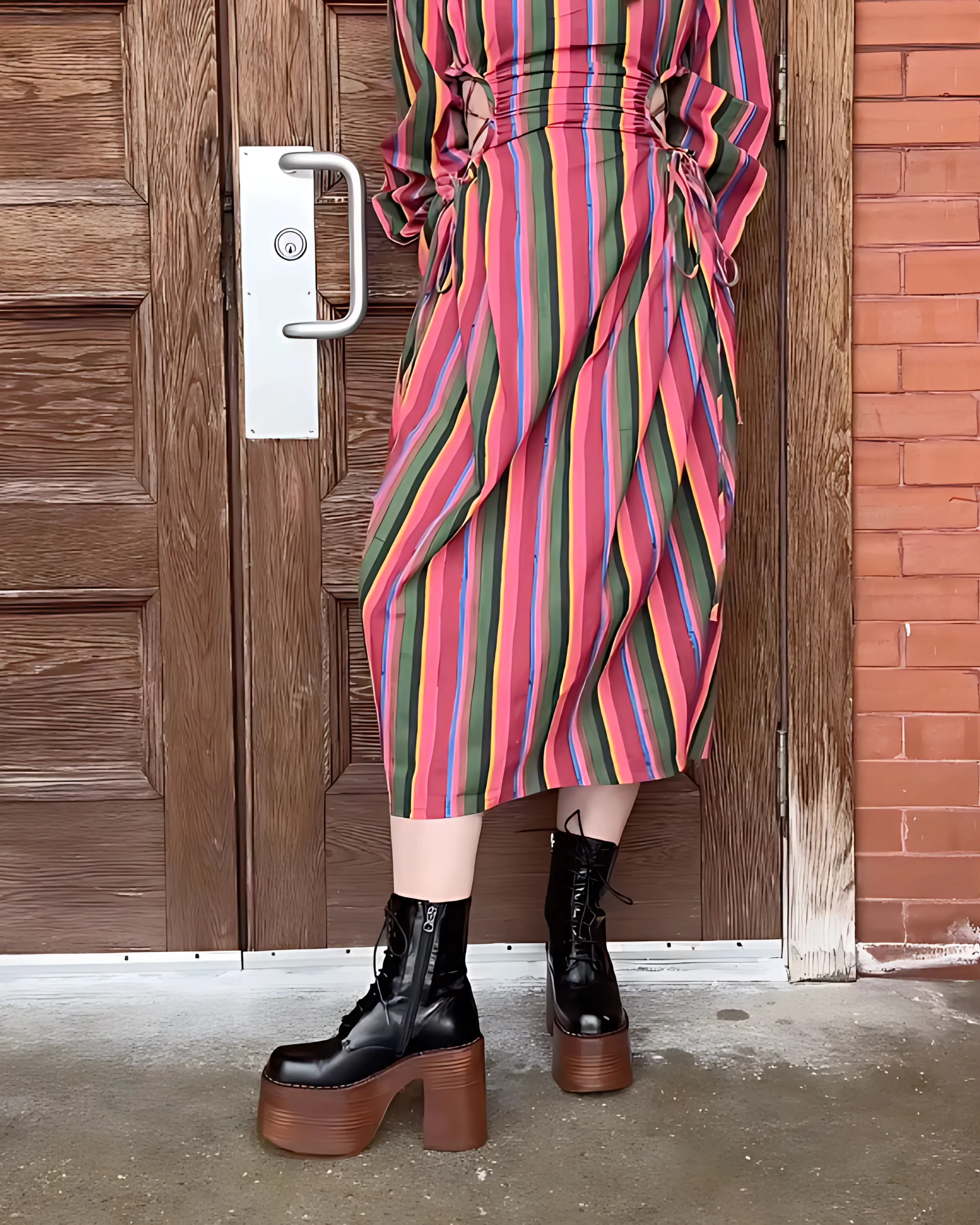 Walk Fashion Comfy Vibe Tripp Black Leather