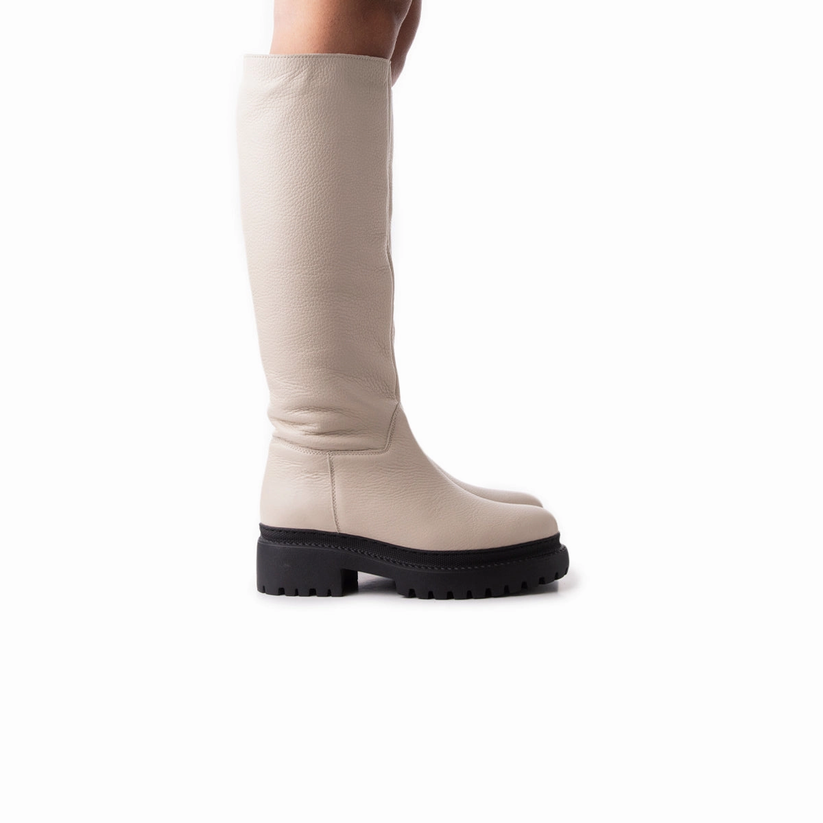 Tucsan Off White Leather Seamless Comfort Snowy Path