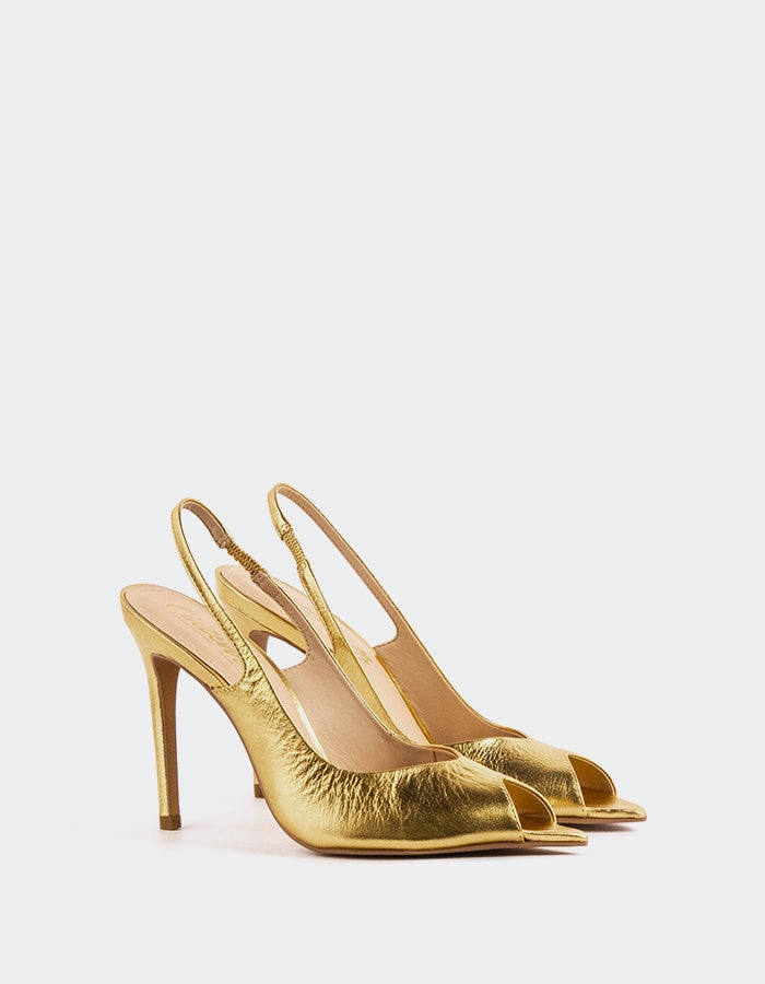 Comfort footbed Occasion Footwear Twylla Gold Leather