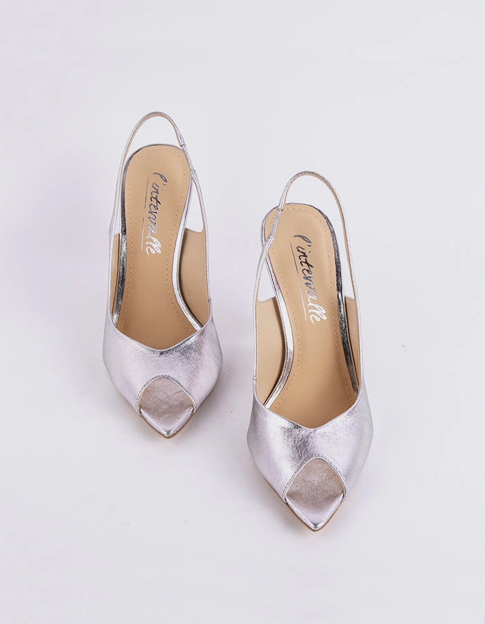 Chic Wedding Sandals Comfy Bridal Heels Twylla Silver Leather