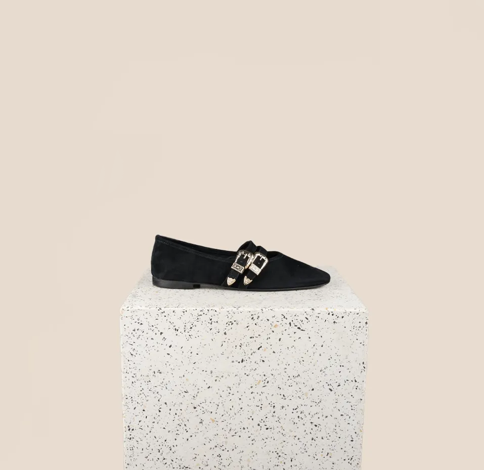 Supportive footwear Udine Black Suede