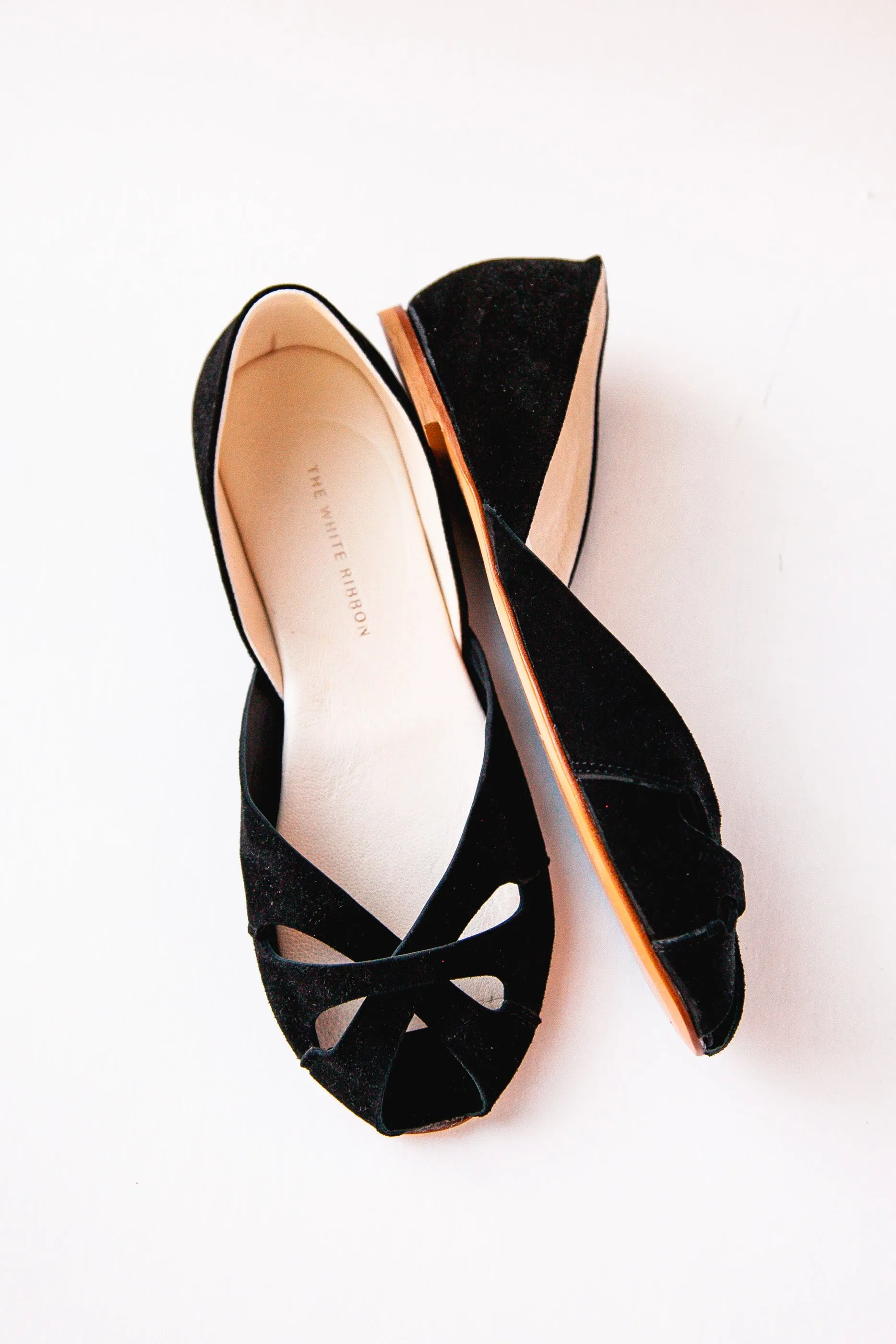 ELLA BALLET FLATS - BLACK NUBUCK Shell Tone Life Glow