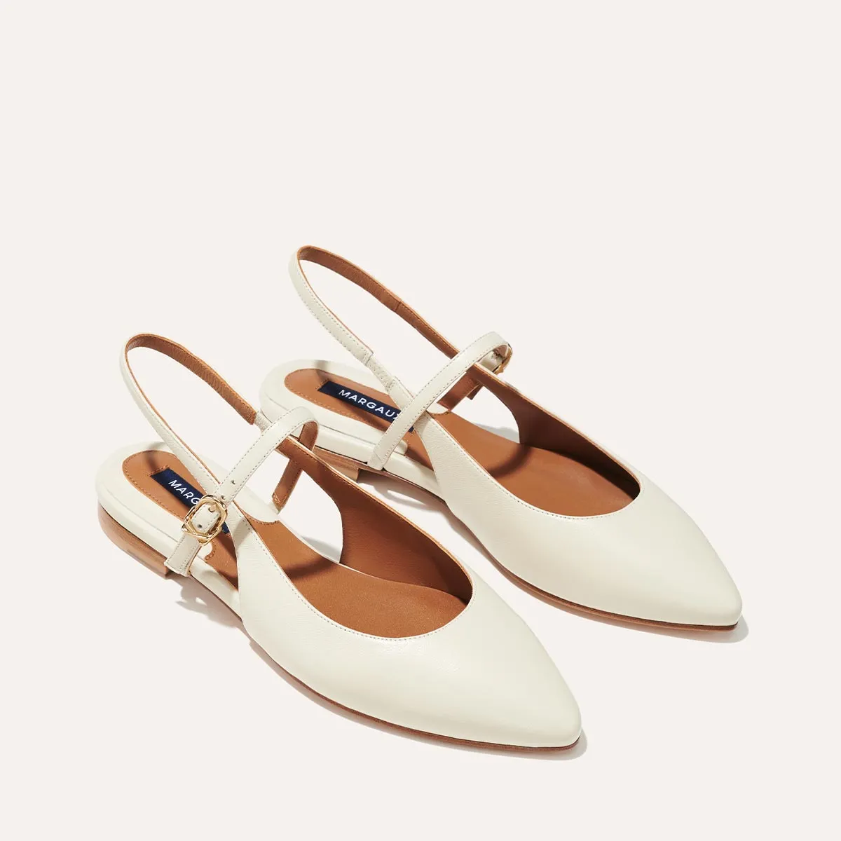 breathable insole Temperature control The Crosby Sling - Ecru Nappa