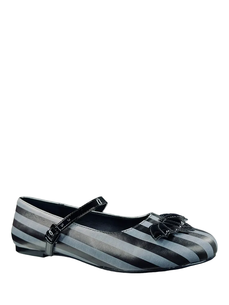 Stable base MARY JANE BAT STRIPE - BLACK/GREY