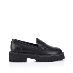 Daily Slip-ons Neon Chunky Loafers - Black