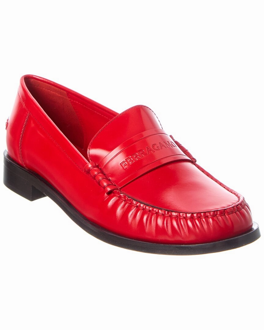 Ferragamo Irina Leather Loafer Sophisticated Look Step Easy
