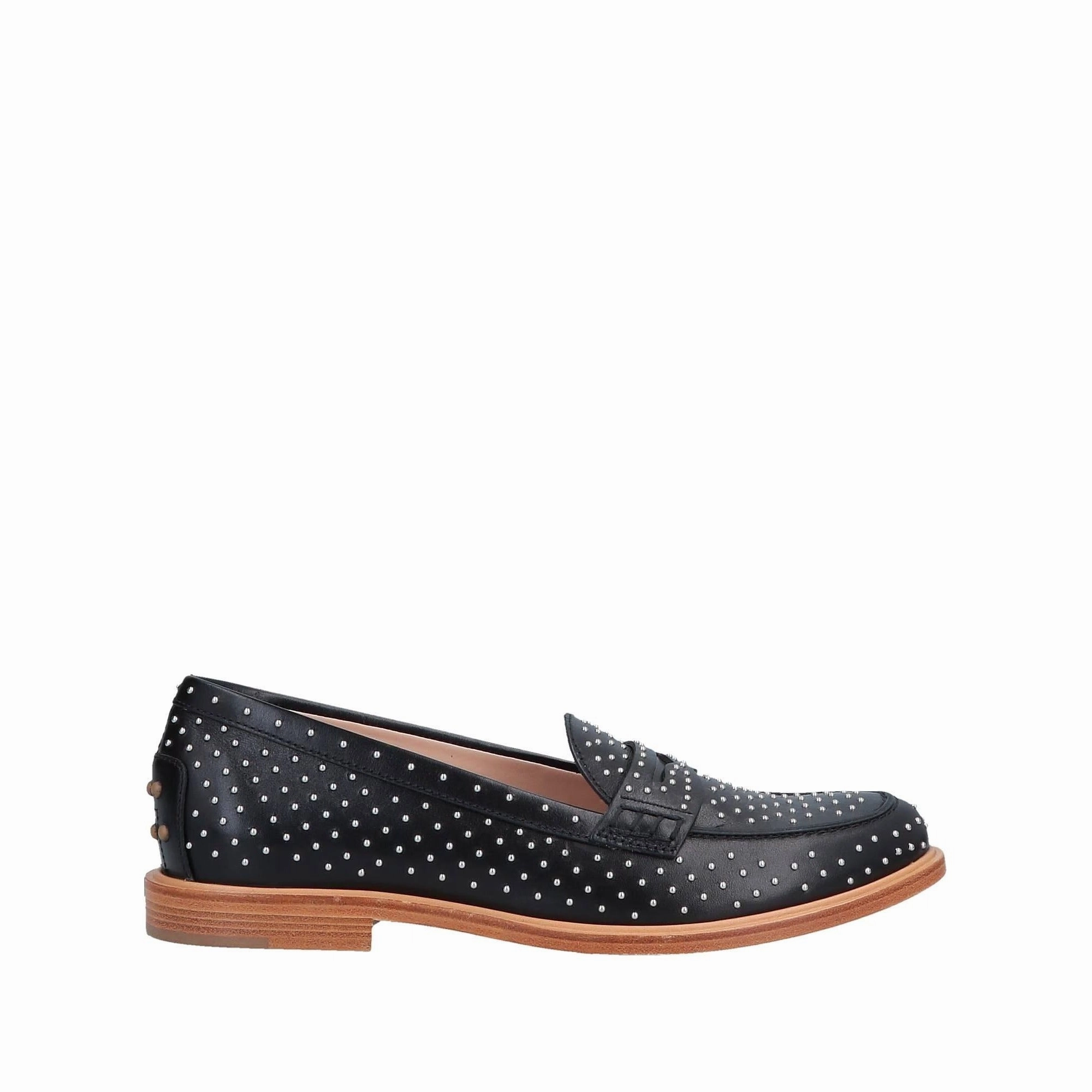 Tod's Studded Leather Loafers Casual Slip-ons Look Good