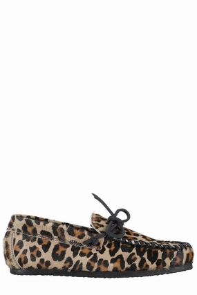 Effortless Footwear Fashion Accent Leopard Print Pony Hair Loafers