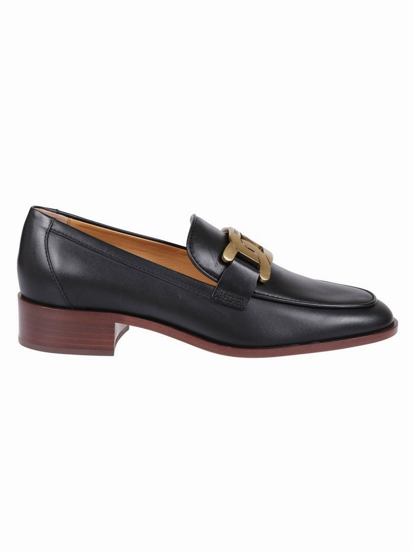 Affordable Luxury Relax Moment Leather Loafers With Gold-Tone Buckle