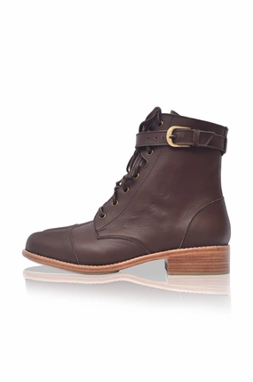 Balanced Structure Event Look Valley Dream Lace Up Leather Boots