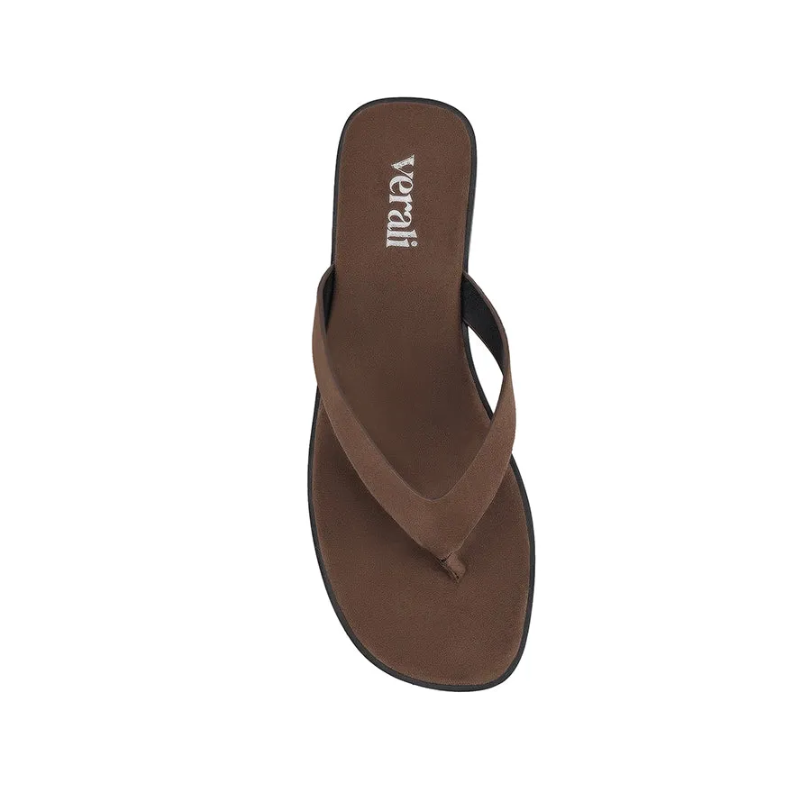 Village Mood Timeless Comfort Sascha Casual Thongs - Chocolate Brown Micro