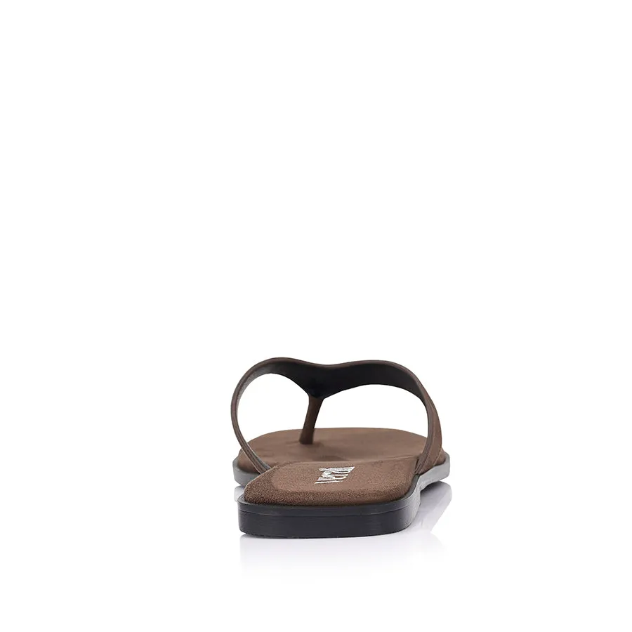 Sascha Casual Thongs - Chocolate Brown Micro Sale Glow