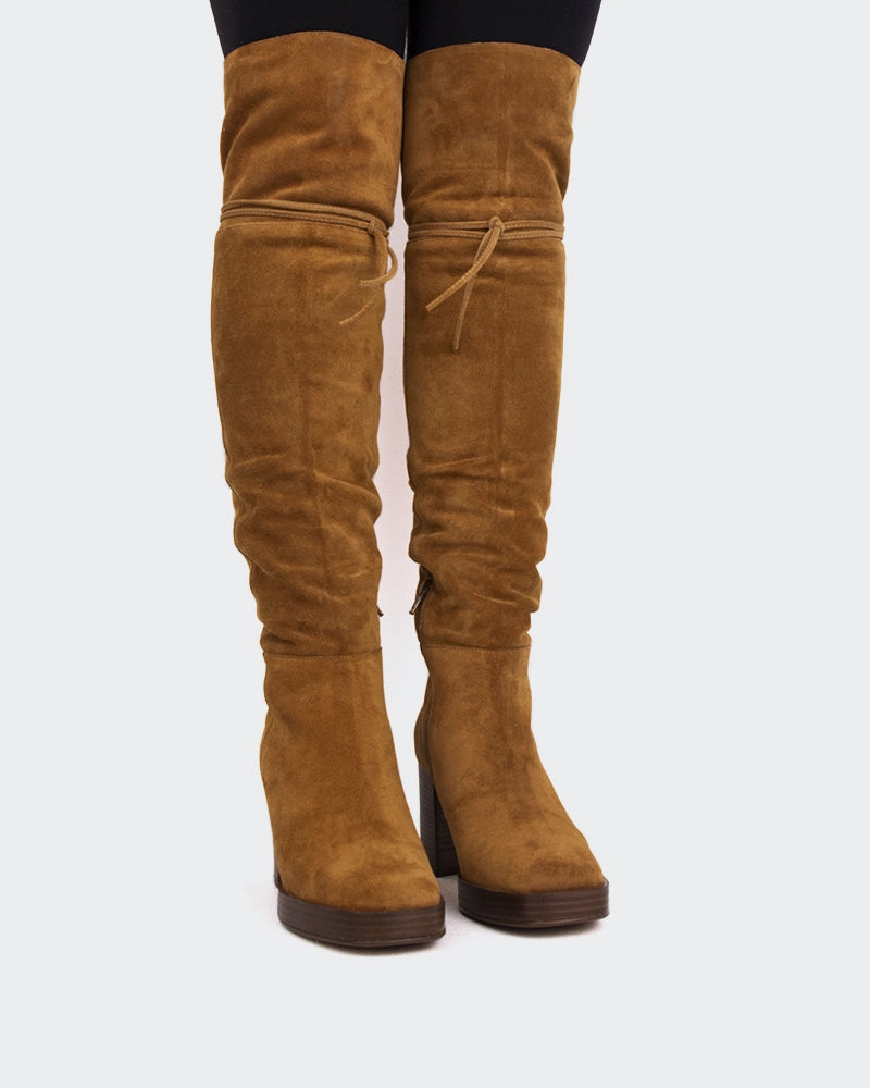 Body Hugging Fashion Fix Veneto Cognac Suede