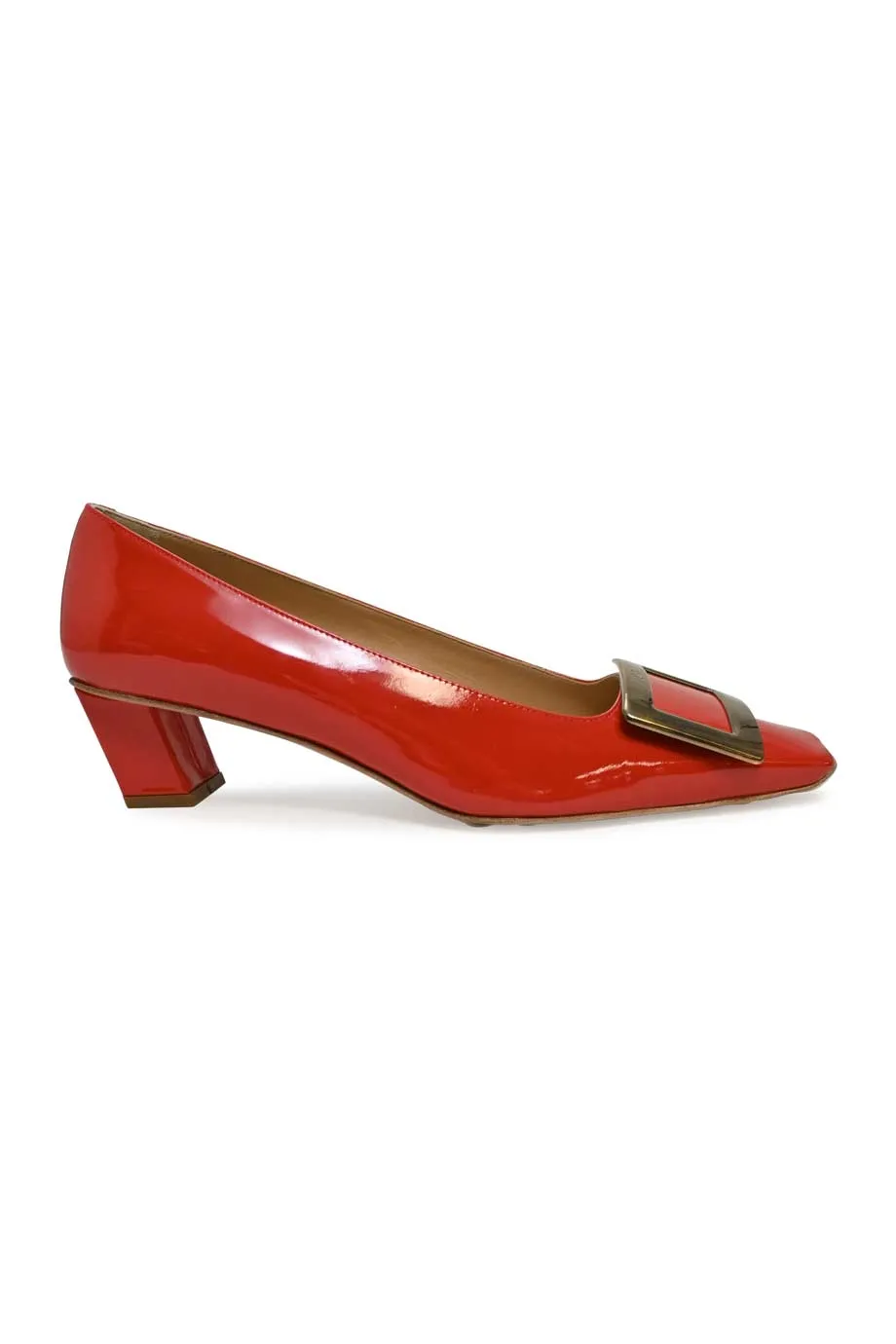 [WS6778] Roger Vivier | Low Heel Pump High Density Luxe Leather Heels