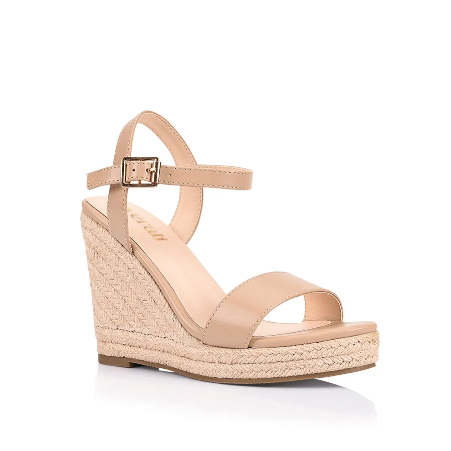 Amaya Rope Wedges - Beige Special Occasion Shoes Boho Chic Heels