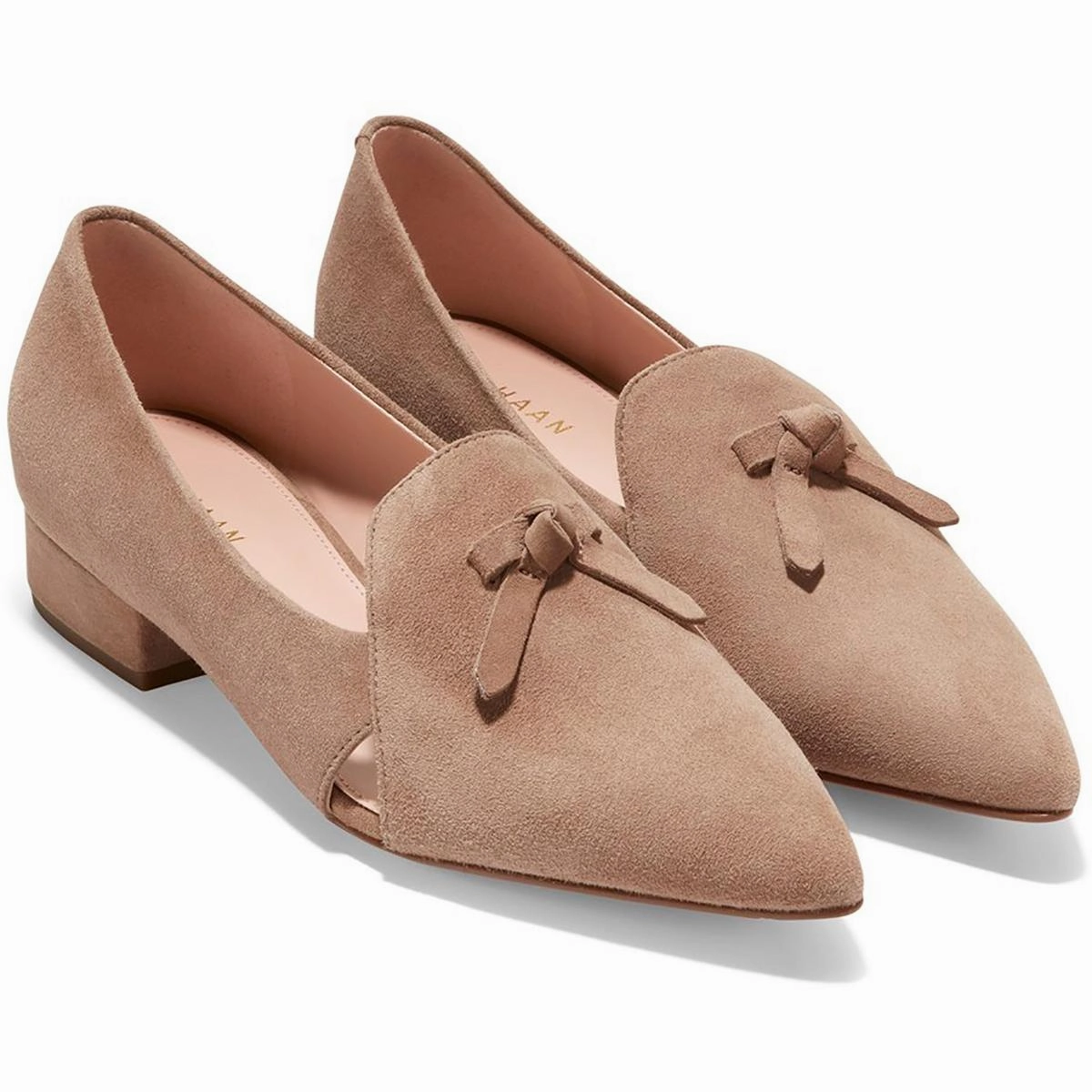 Bridge Lane Professional Choice Viola Skimmer Womens Faux Suede Pointed Toe Loafers