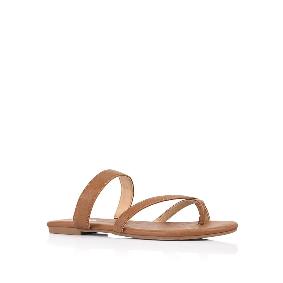 Harvest Walk Tova Strappy Thongs - Tan