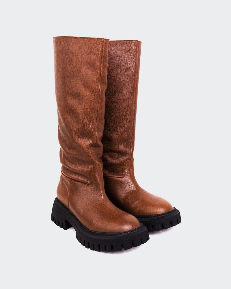 Comfortable Heel Counter Rector Tan Leather