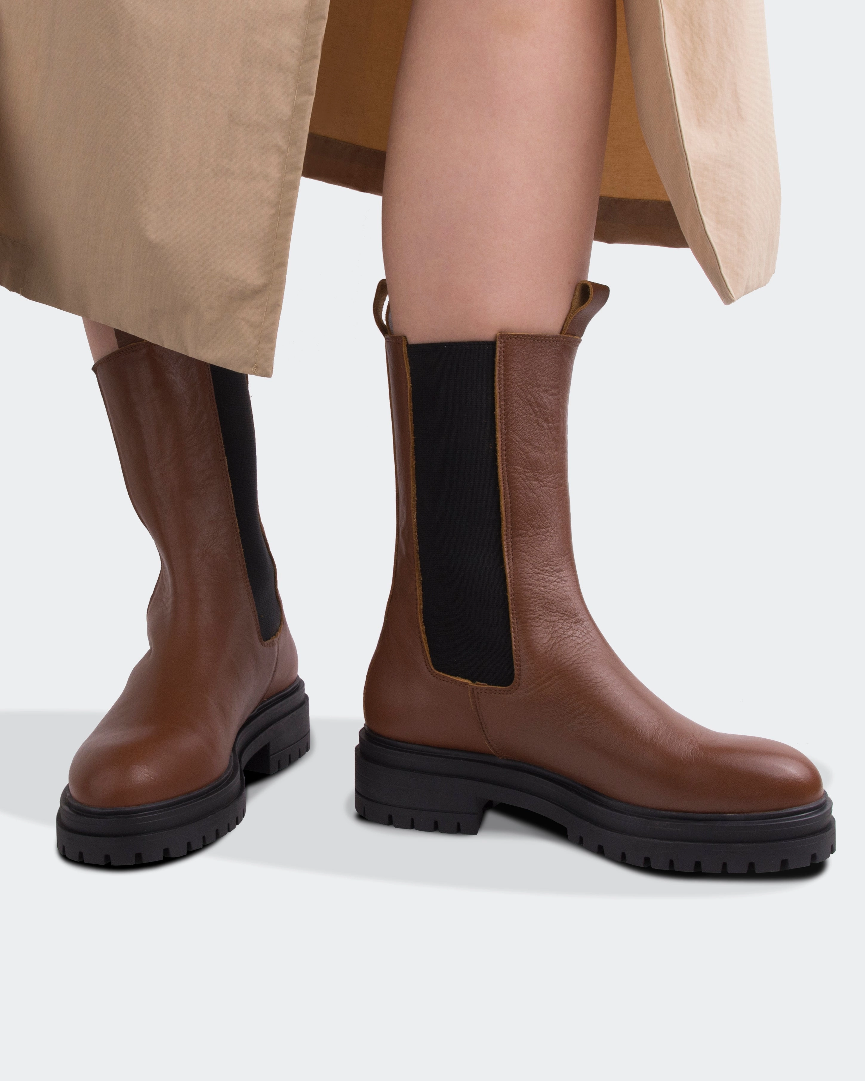 Professional Boot Look Ollan Cognac Leather