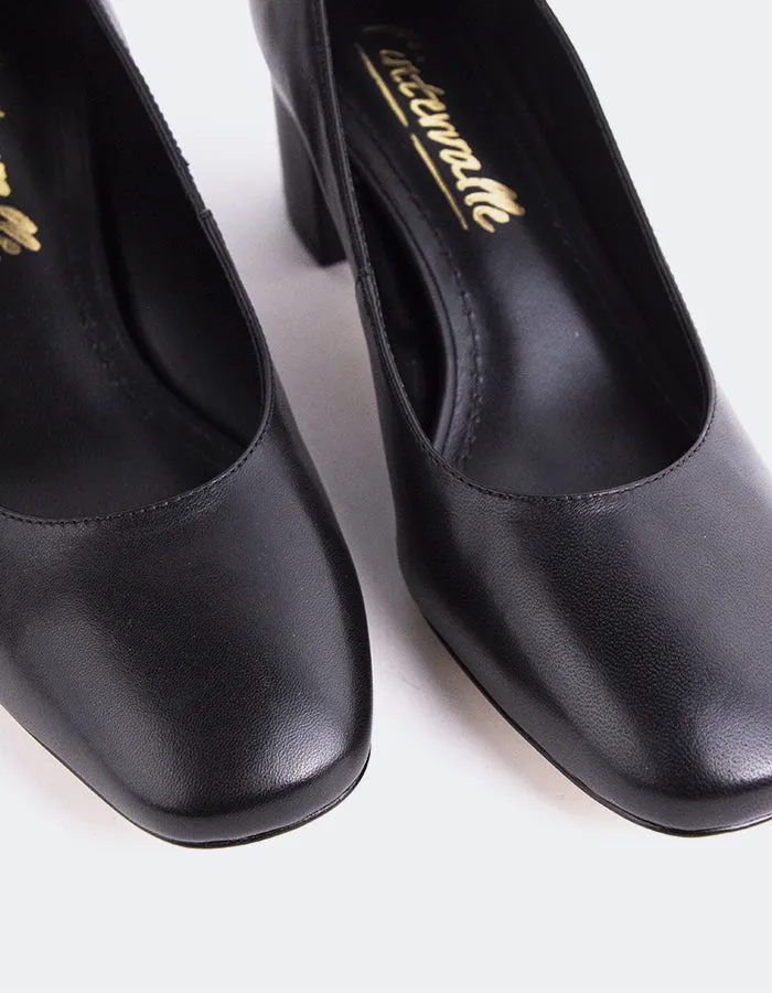Low Heel Sophisticated Shoes Raynan Black Leather