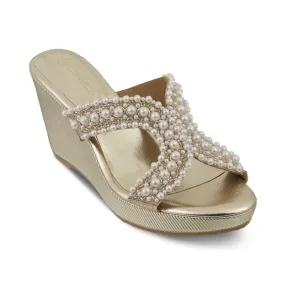 dancing - specific features MARWA- PEARL GOLD WEDGES