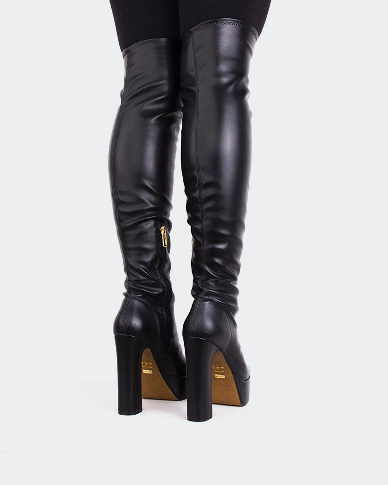 Kalaf Black Stretch Edgy Glam