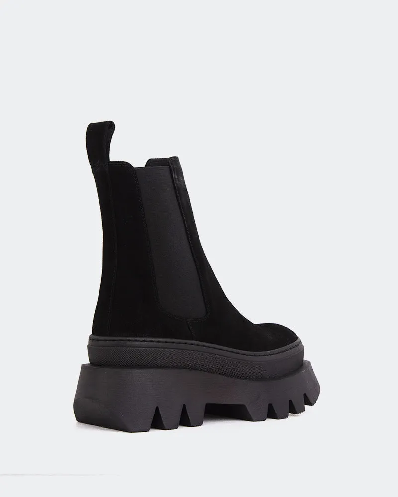 Wolfe Black Suede Block Heel