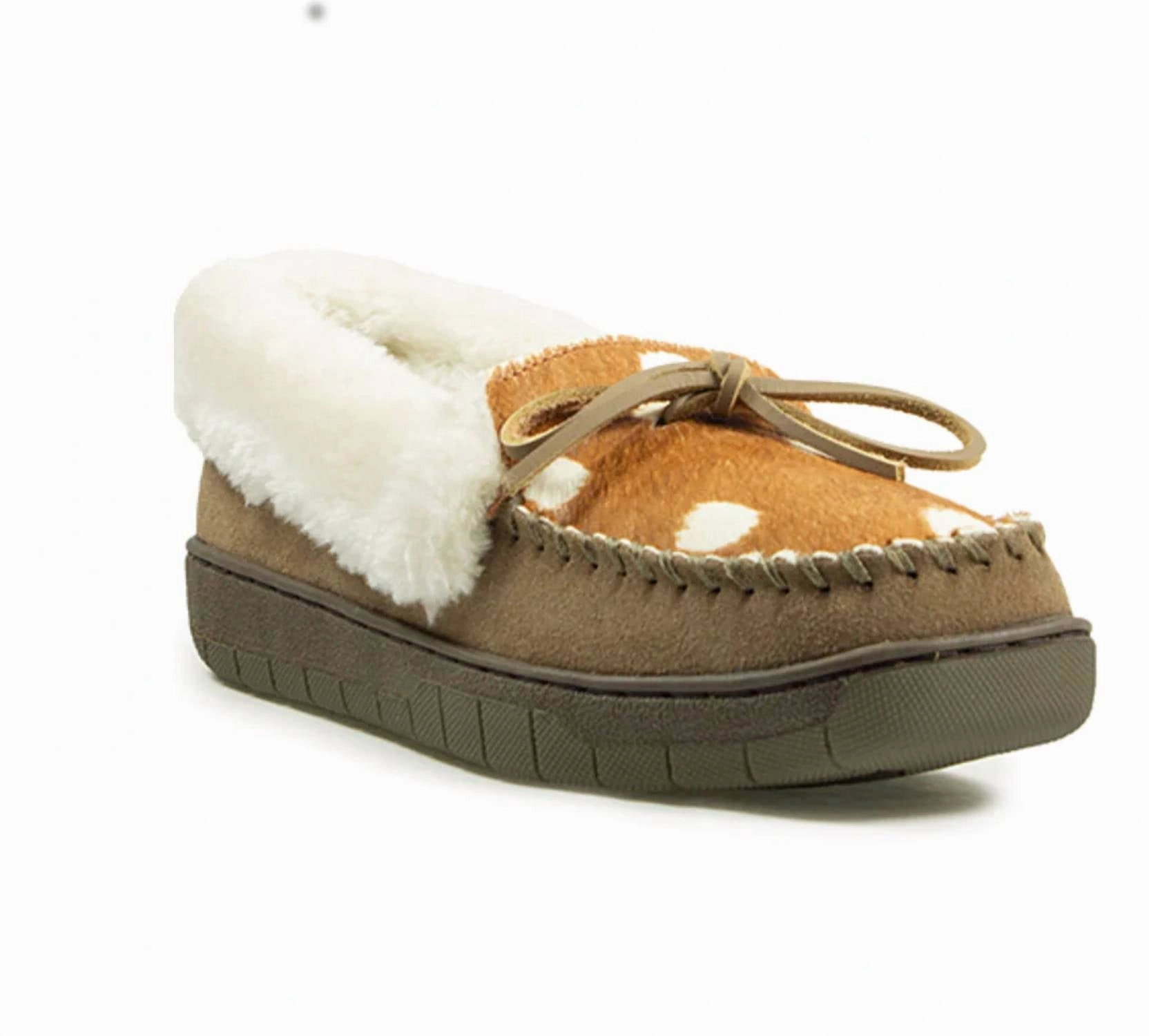 Stylish Sole Women's Antelope Print Ivy Moccasins In Brown Multi