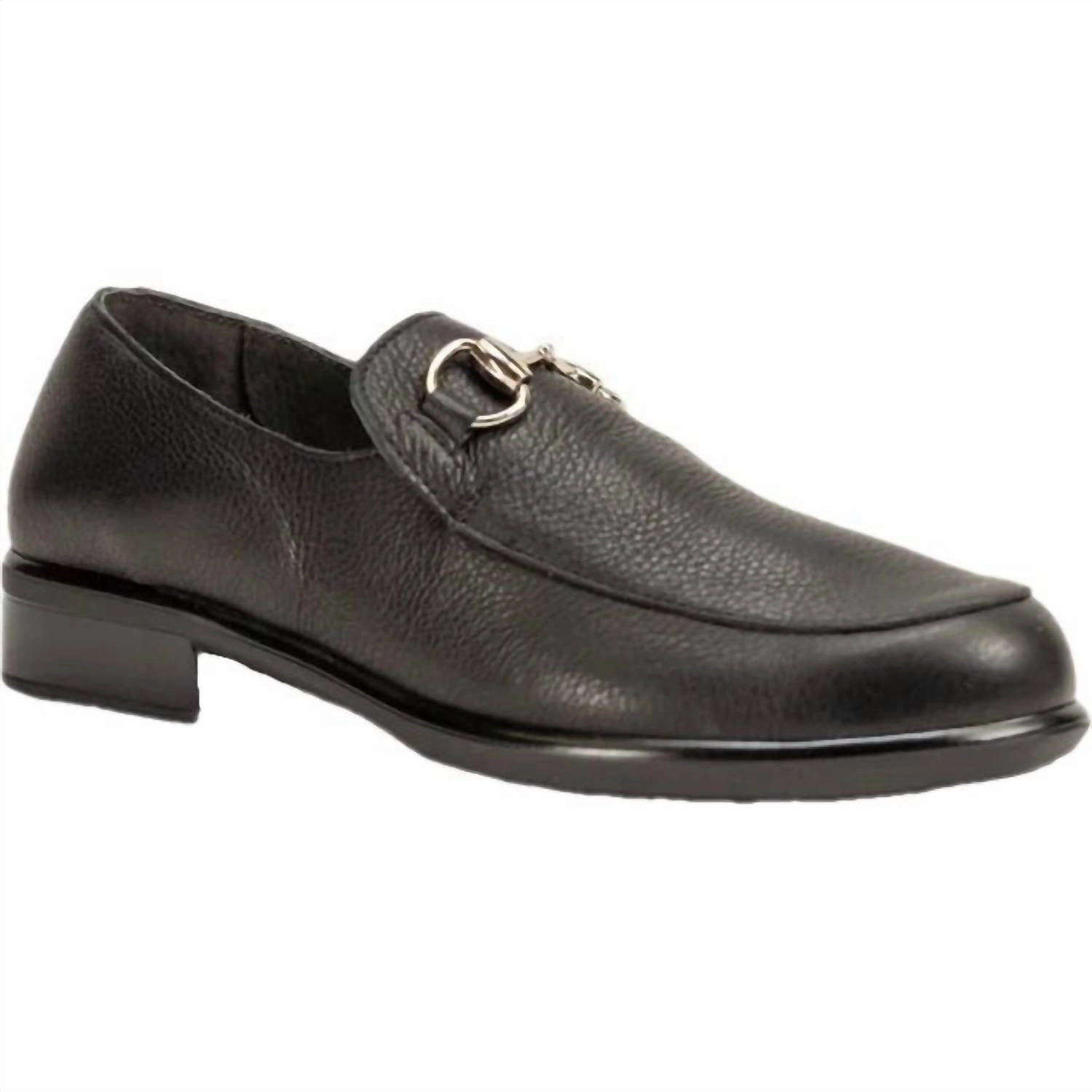 Women's Bentu Loafer In Black Soft Leather Heel Grip
