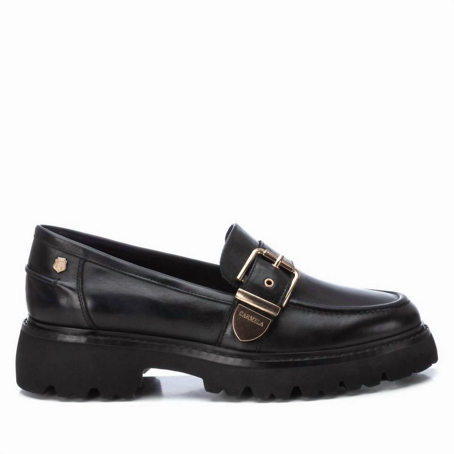 Women's Carmela Collection Leather Loafer In Black Street Scene Timeless Cushioning