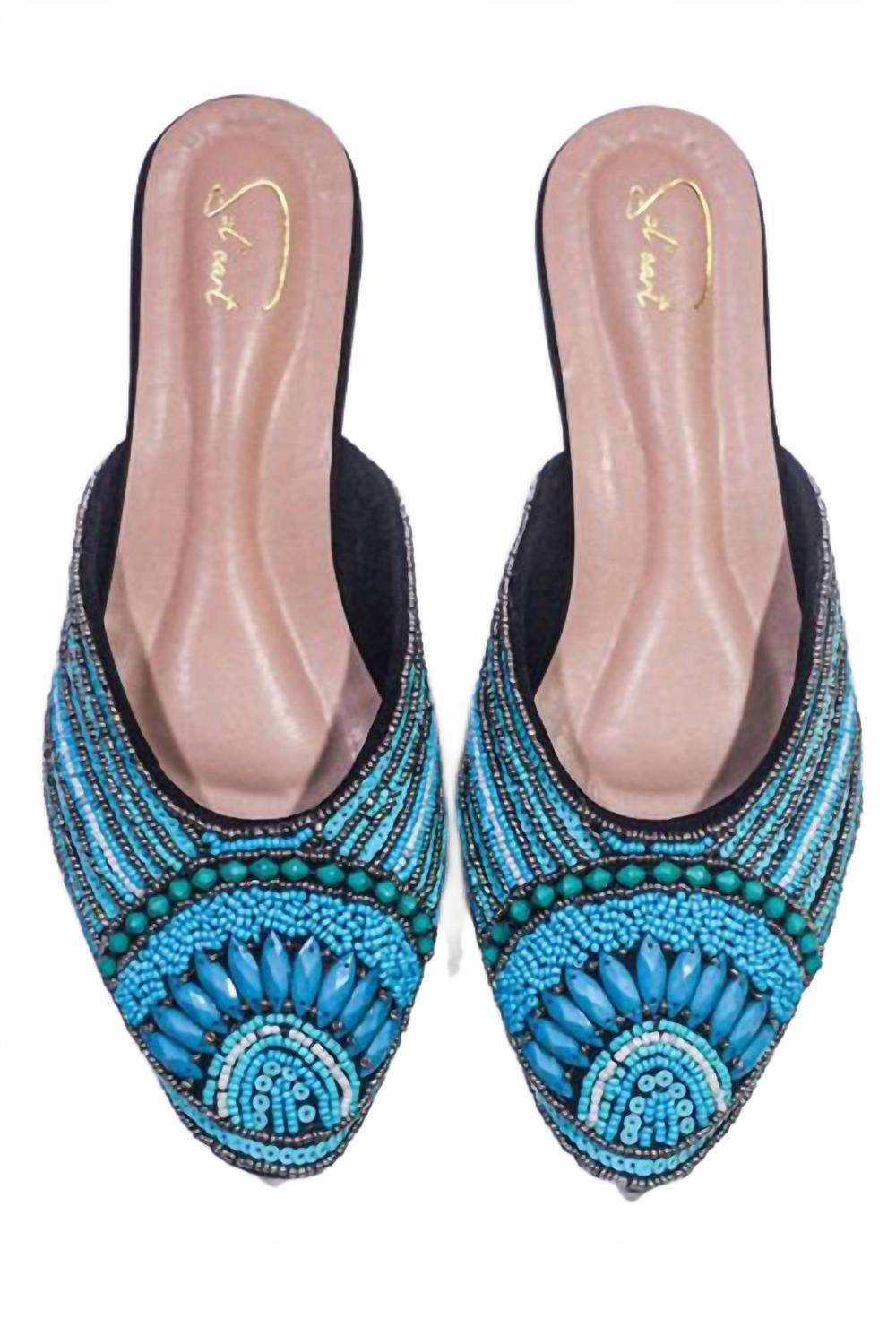 Women's Closed Toe Shoe In Turquoise Way Neat Comfortable Design