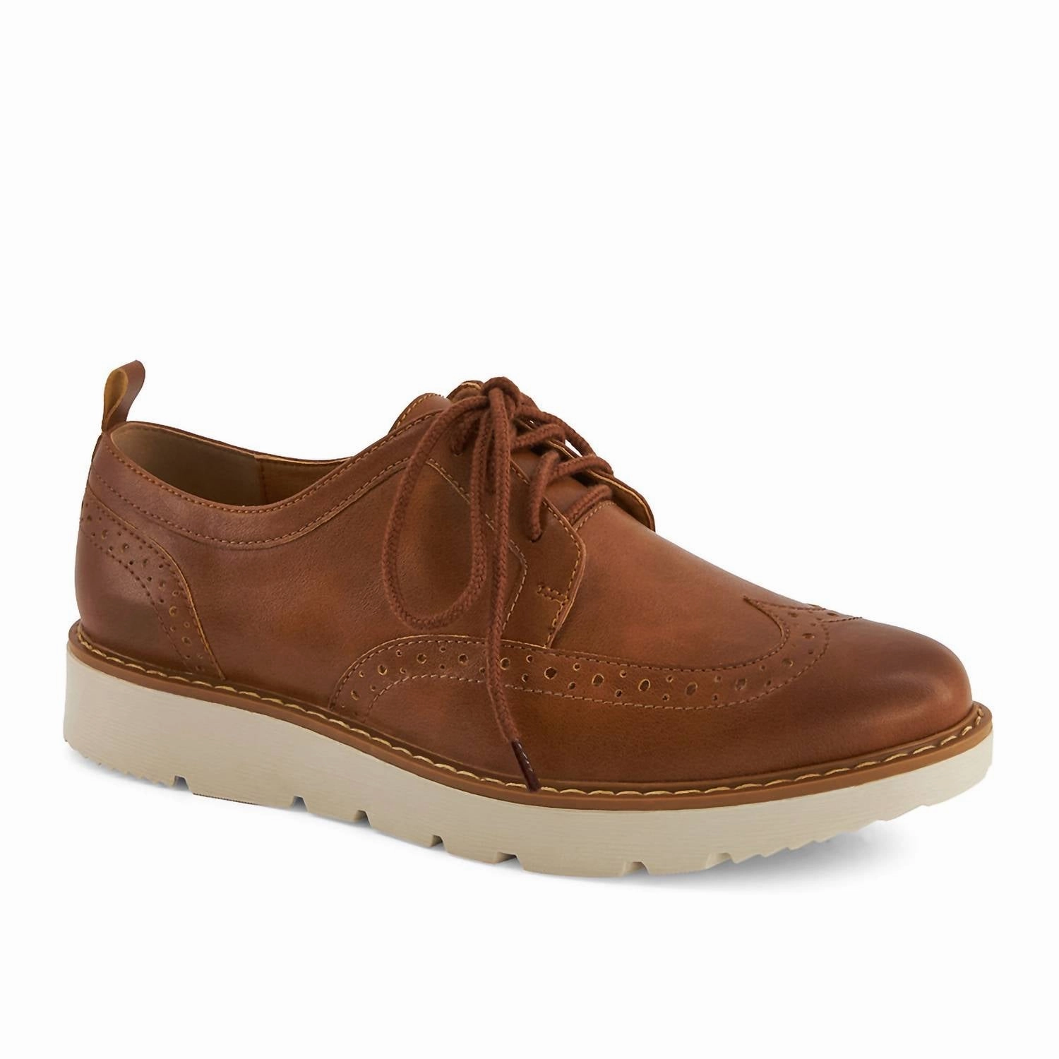Women's Comfort Oxford Shoes In Brown Pastel Tones