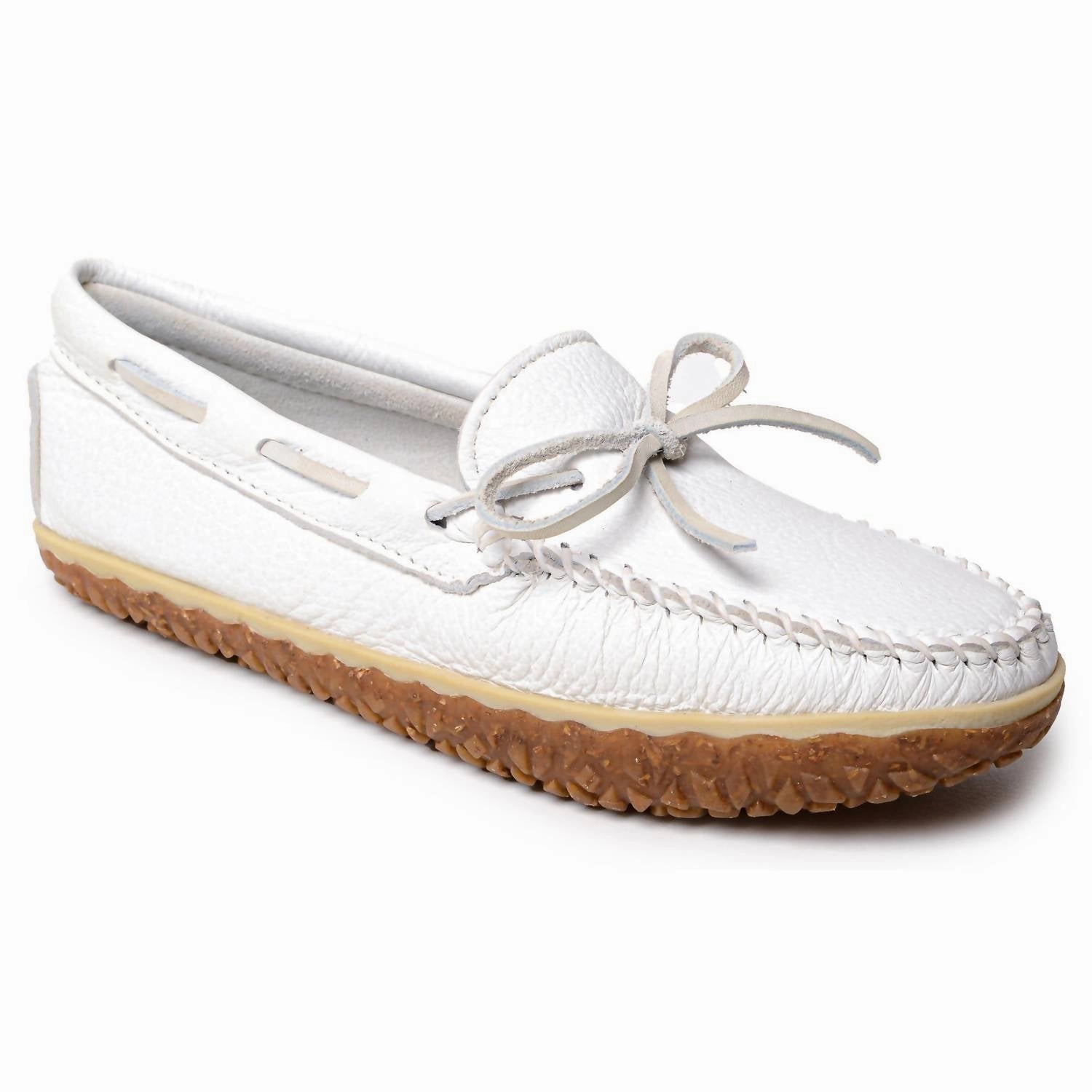 Fresh Flow Sole Strong Women's Deerskin Tread Moccasin In White