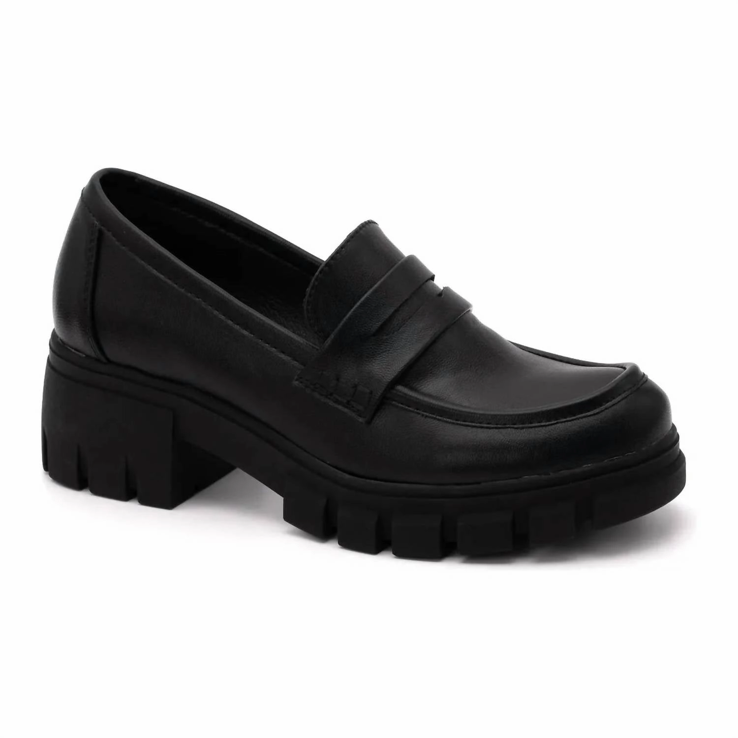Women's Keeper Block Heel Loafer In Black Executive Style