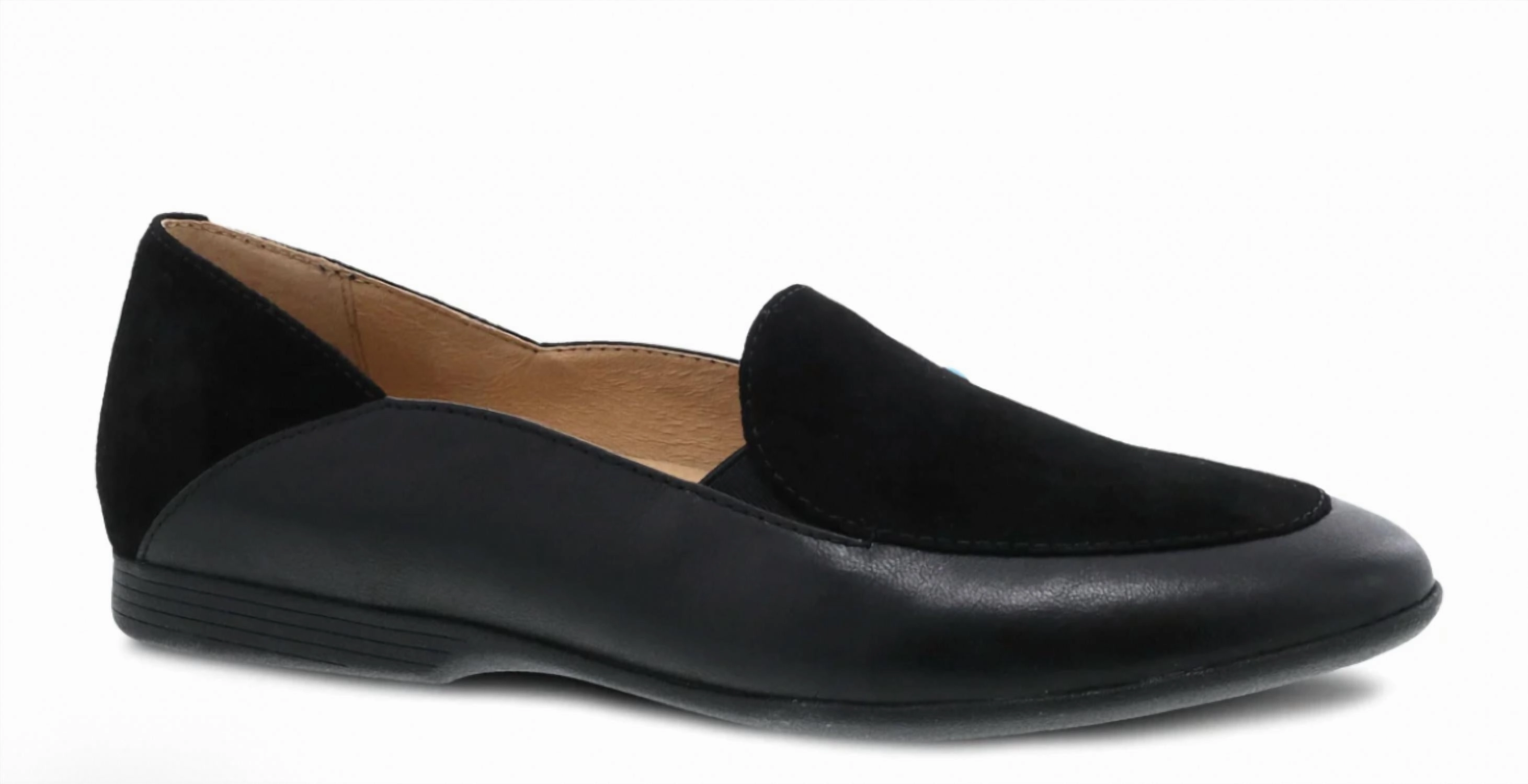 Everyday Go Relaxed Office Shoes Women's Lace Glazed Slip-On Loafer In Black