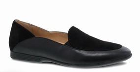 Everyday Go Relaxed Office Shoes Women's Lace Glazed Slip-On Loafer In Black