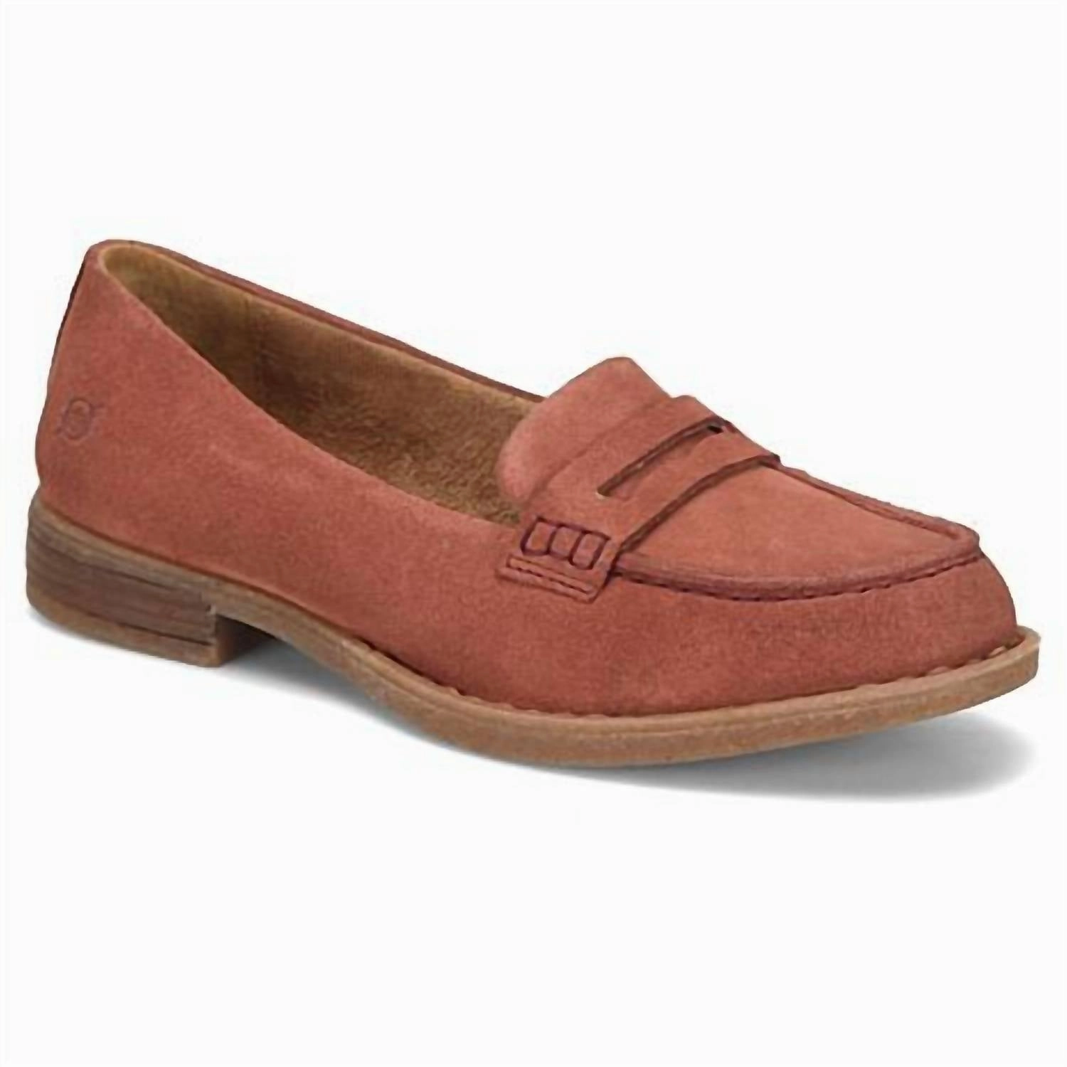 Women's Marlo Loafer - Medium In Rust Suede Even Lane