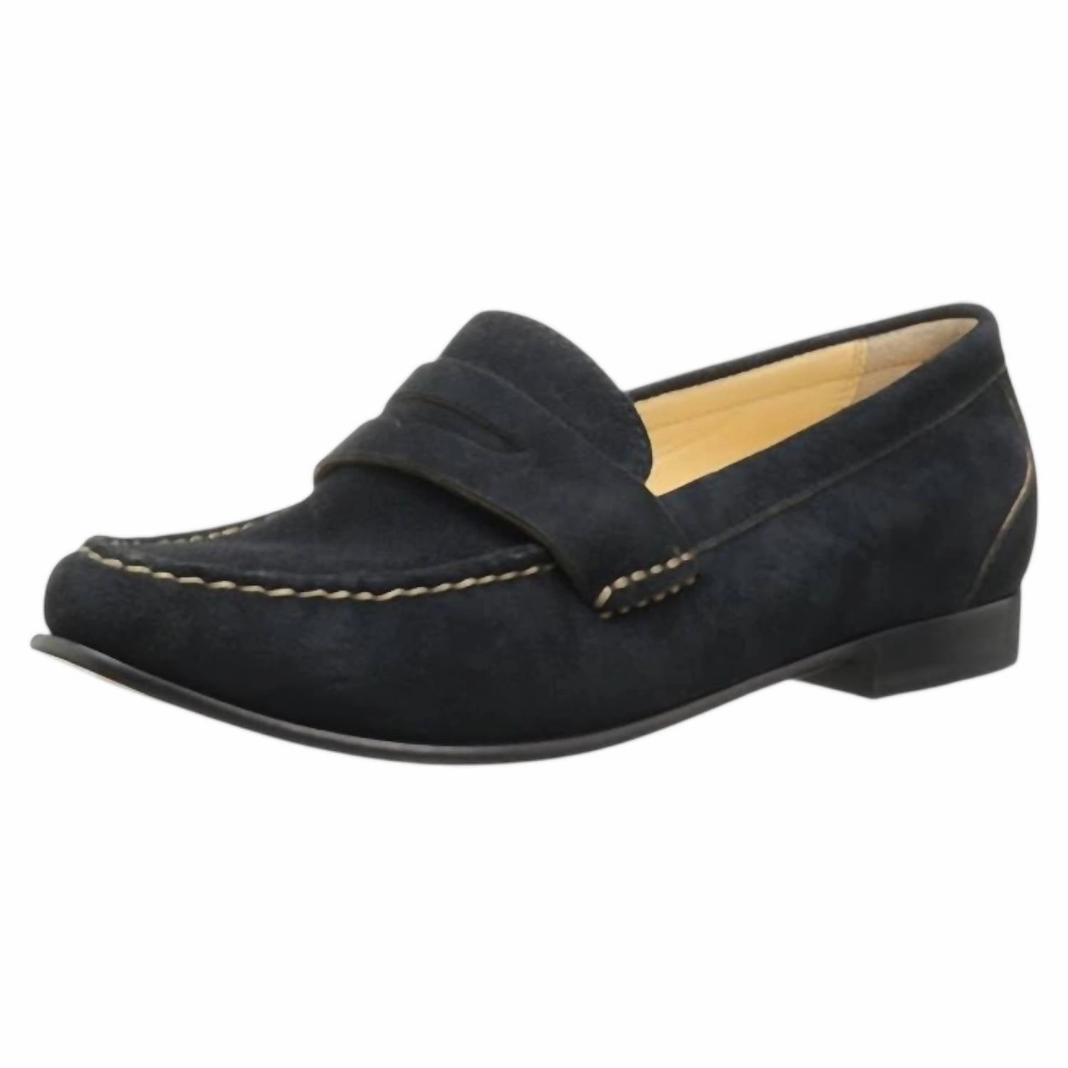 Breathable Slip-Ons All Day Wear Women's Monroe Penny Loafer In Black Suede