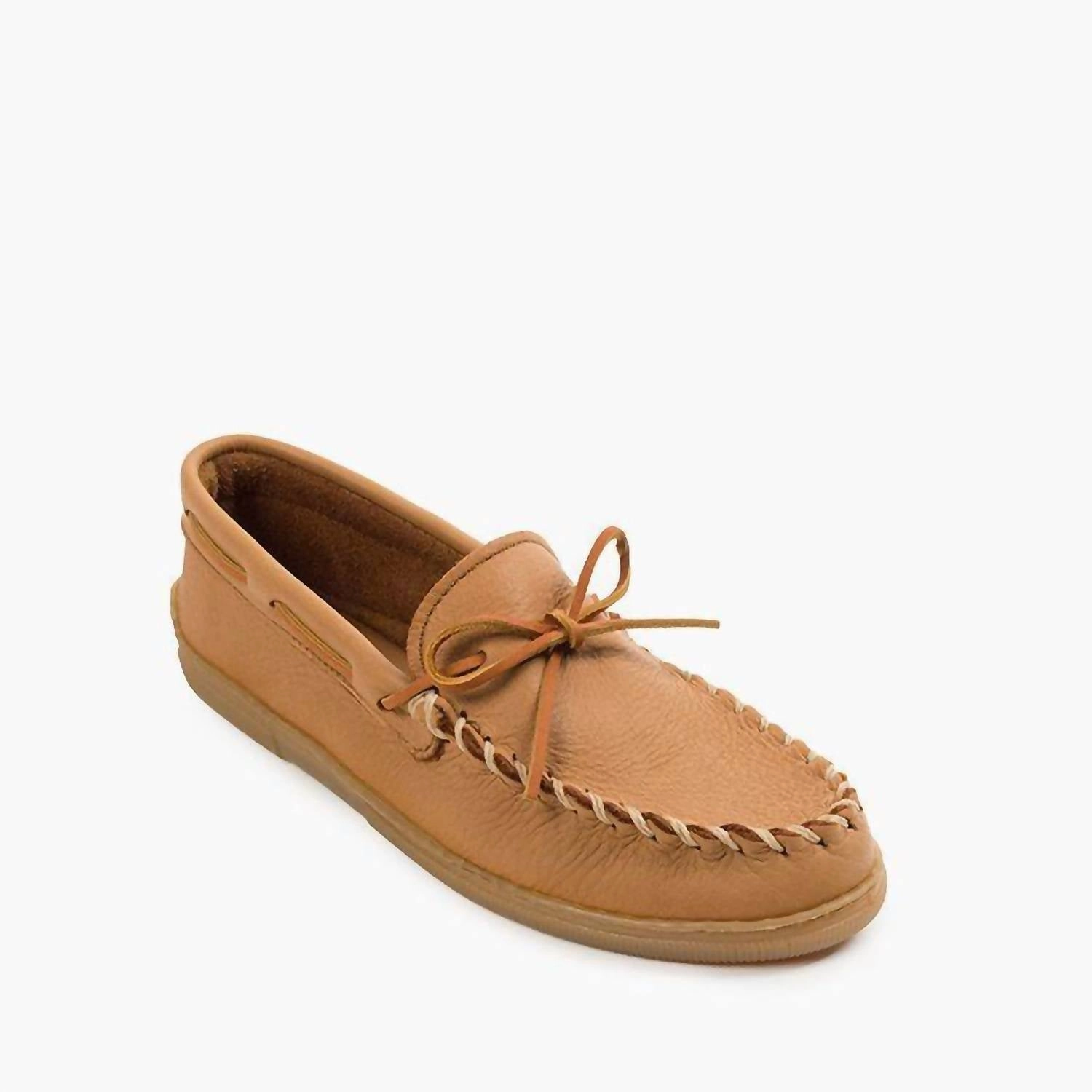Women's Moosehide Classic Moccasin In Natural Sole Power