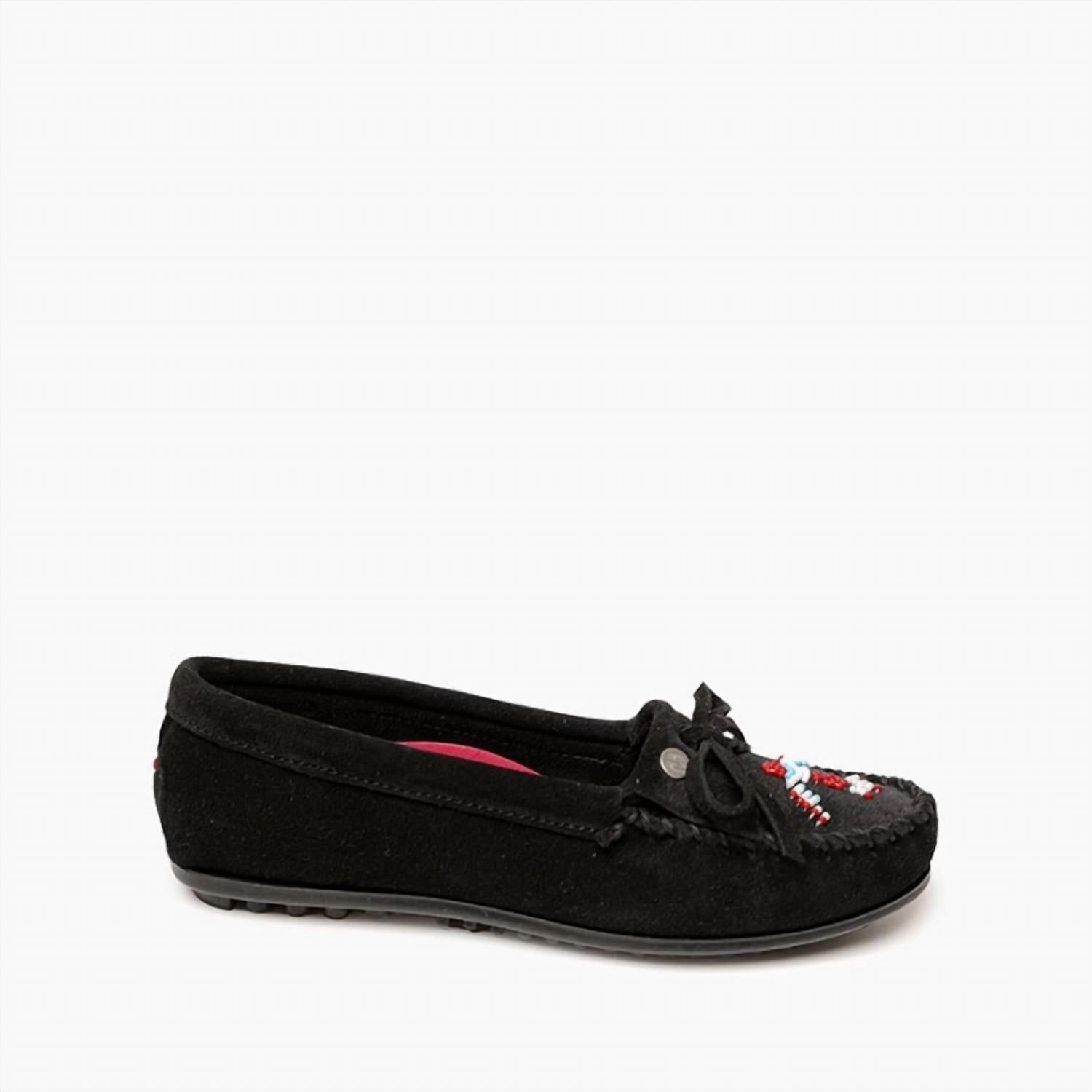 Relax Setting Women's Thunderbird Moccasin In Black Suede