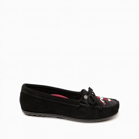 Relax Setting Women's Thunderbird Moccasin In Black Suede