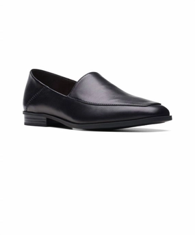 Women Sarafyna Freva Loafer In Black Leather Comfortable Leather Footwear Water-resistant