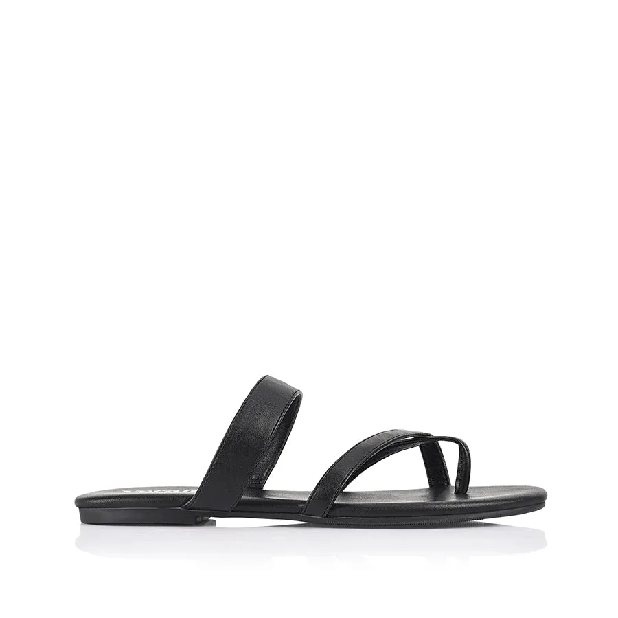 Tova Strappy Thongs - Black Jog Glow