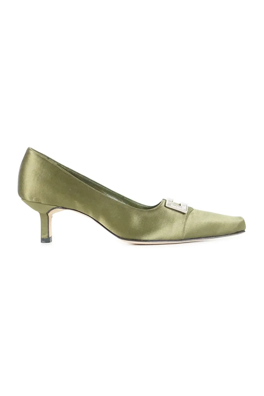 [WS4882] Manolo Blahnik | Low Heel Pump Special Occasion Shoes