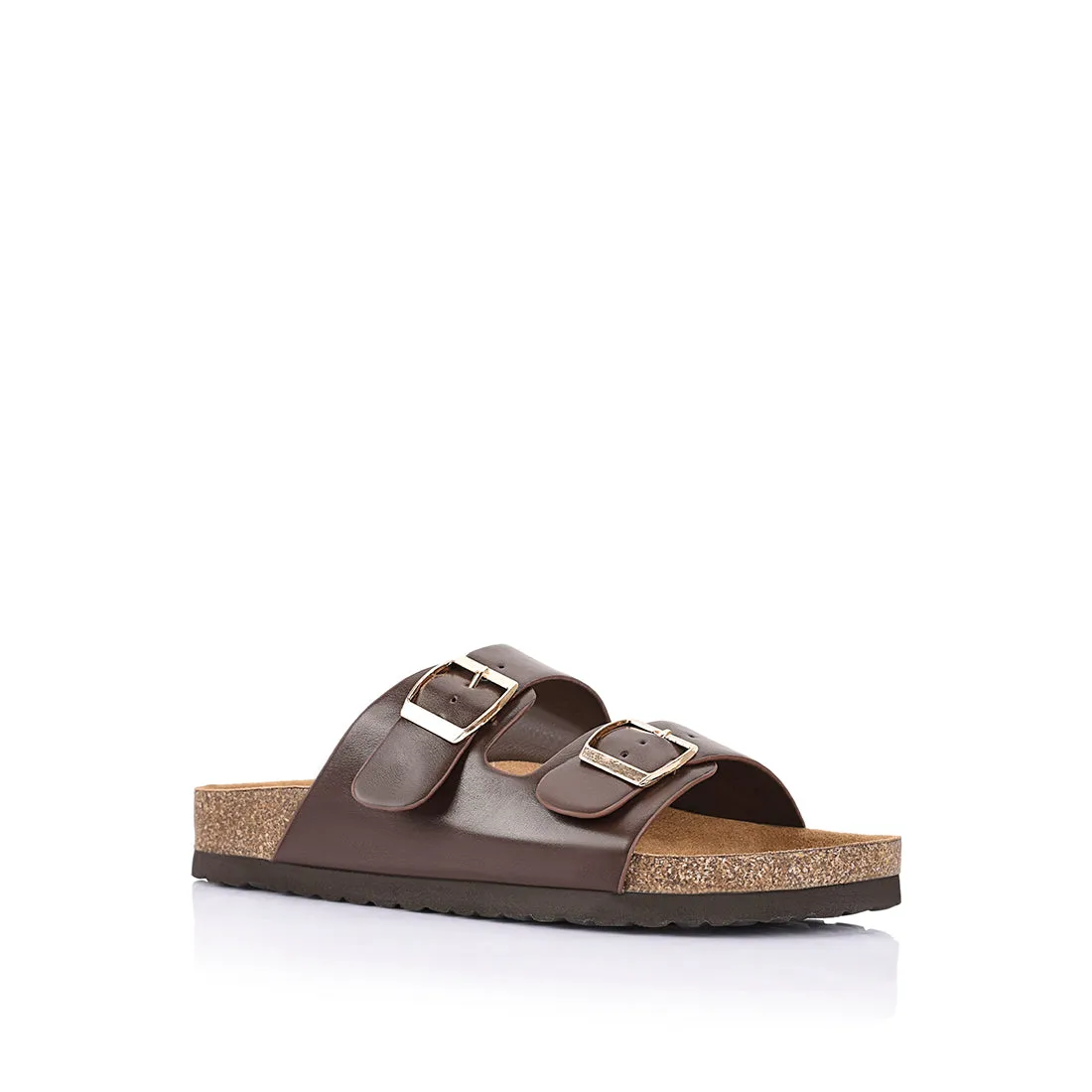 Xylo Footbed Slides - Chocolate Brown Supportive Footbed Casual Wear
