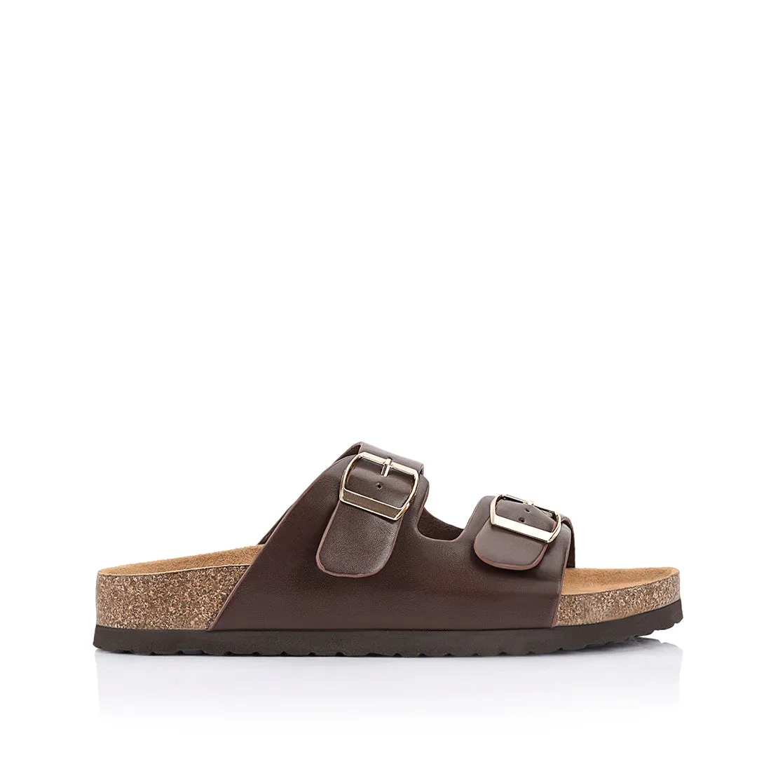 Party Walk Park Time Xylo Footbed Slides - Chocolate Brown